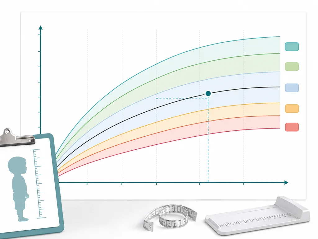 WHO child growth Z score curve explainer with normal moderate and severe bands
